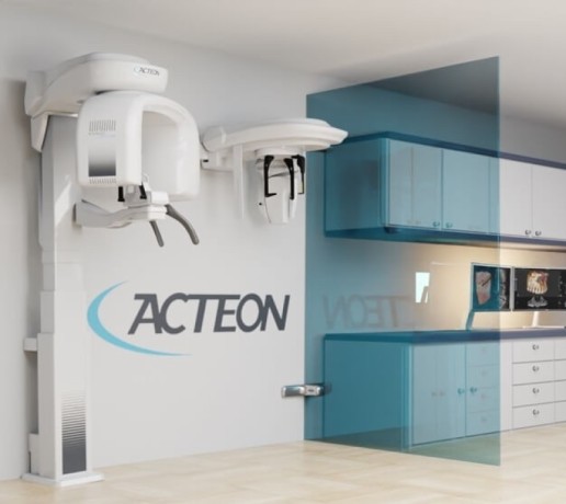 Aparat cefalometryczny Acteon X-Mind Prime Pan Ceph w gabinecie - wizualizacja