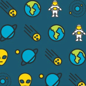 Fartuch do zdjęć punktowych - wzór UFO