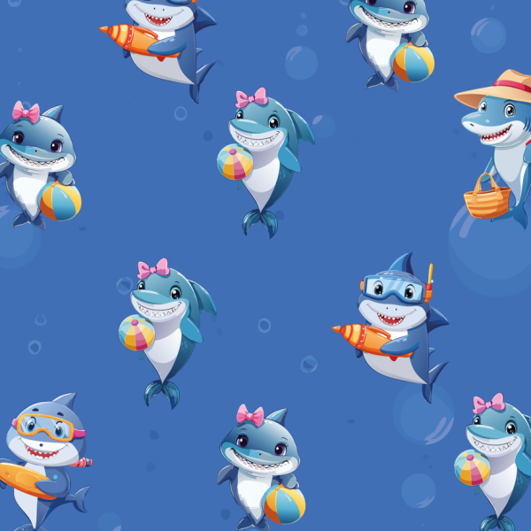 Fartuch do zdjęć panoramicznych - wzór Rekinki